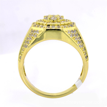 925 silver Micro Pave Rhodium Plated Men Ring